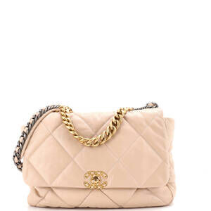 Chanel Large 19 Flap Bag Quilted Leather